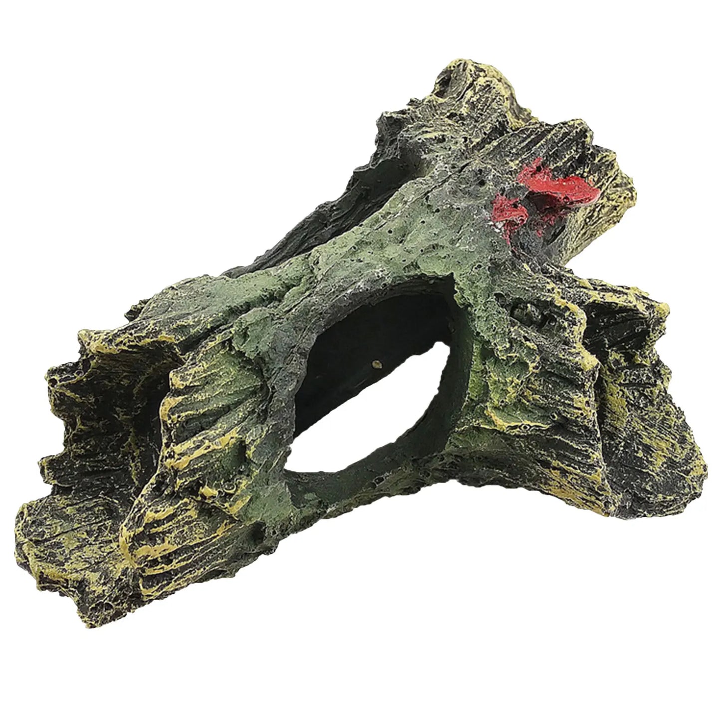 Aquarium Hollow Log Decor – Non-Toxic Resin Fish Hiding Cave & Driftwood Decoration for Aquariums