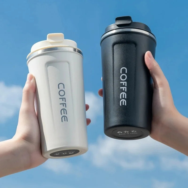 510ml Stainless Steel Thermo Mug – Leak-Proof Travel Coffee Cup for Hot & Cold Drinks Ditzy Petunia