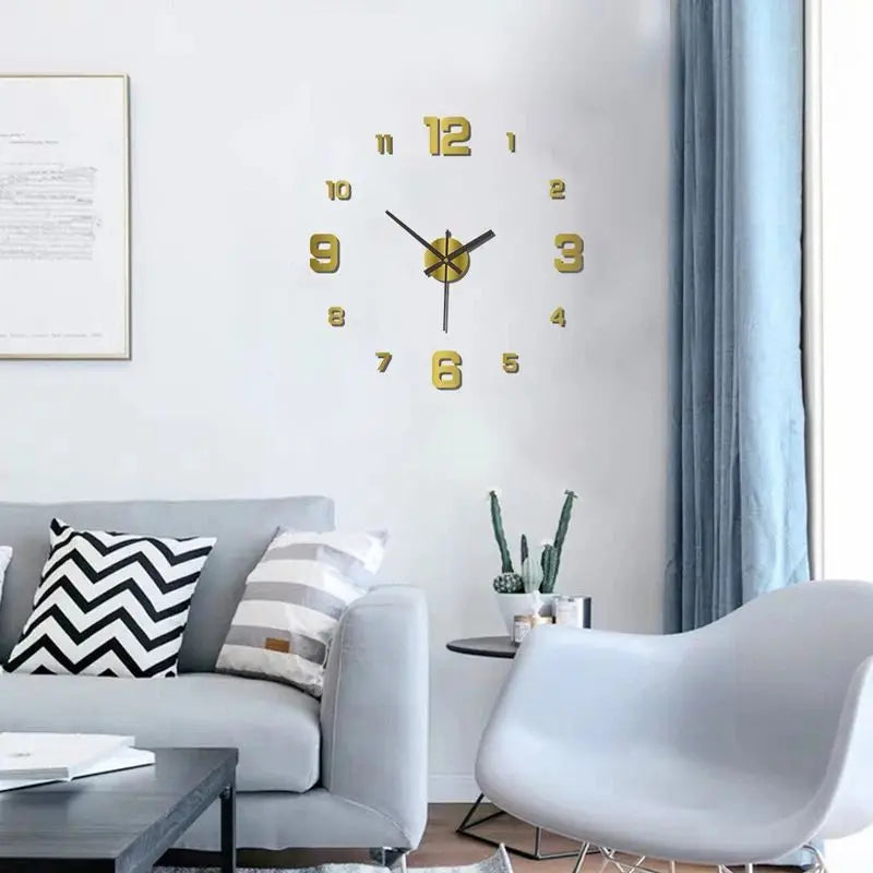 Creative Frameless DIY Wall Clock – Silent Home Décor for Living Room, Office, or Bedroom | Modern Wall Decal Design Ditzy Petunia
