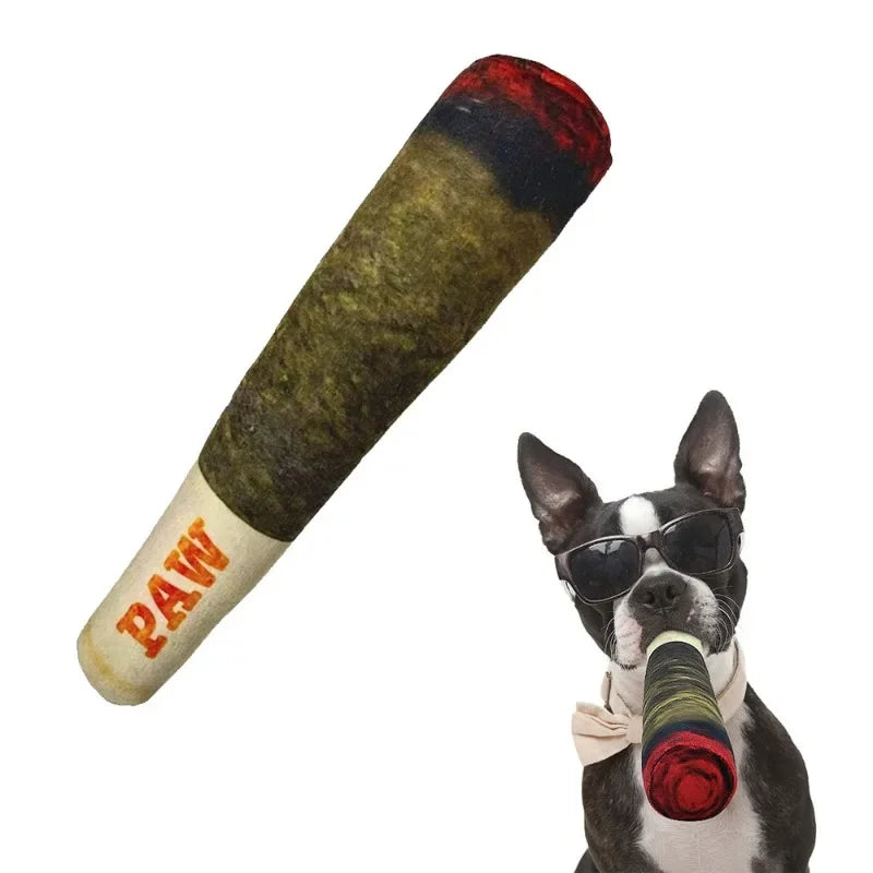 Interactive Dog Joint Sound Puppy Toys Cigar For Small Resistant Squeak Dogs Indestructible Dog Plush Chewing Toy Pet Bite Toys