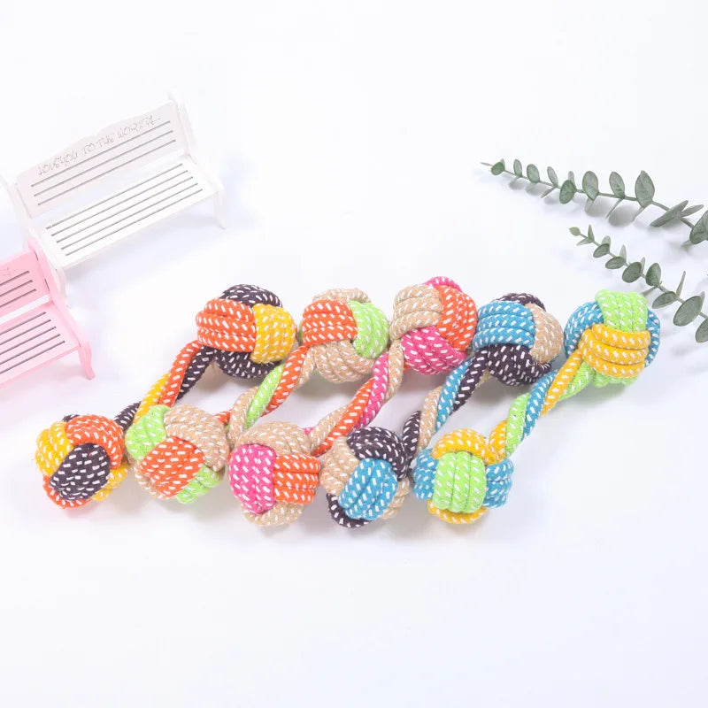 Interactive Cotton Rope Dog Toys - Durable Chew & Play for Puppies & Dogs