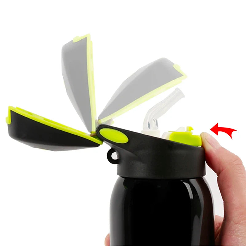 500ML Stainless Steel Bike Water Bottle – Hot & Cold, One-Push Open, Sweat-Proof & BPA-Free Ditzy Petunia