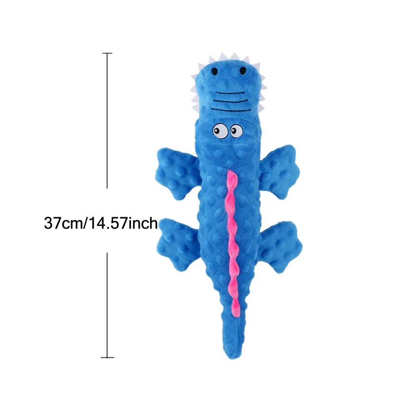 Soft Plush Crocodile Dog Squeaky Toy - Interactive Chew Toy for Small & Large Dogs, Cats