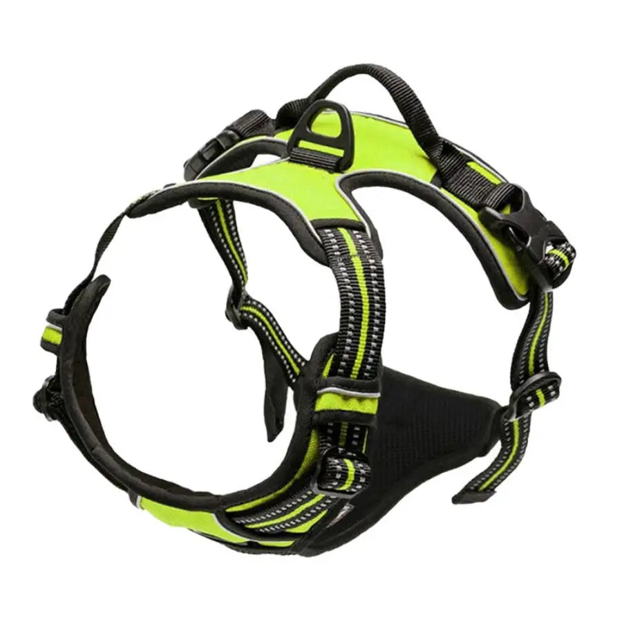 Reflective Vest Dog Harness - Adjustable Comfortable No Pull Harness for All Dog Sizes Ditzy Petunia