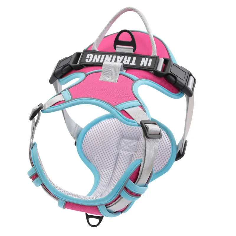 Adjustable Reflective Dog Harness – No-Pull, Breathable, Personalized