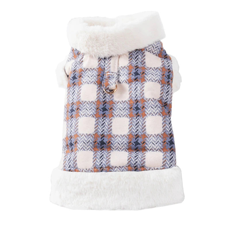 Warm Dog Coat Jacket with D-ring – Thickened Pet Clothes for Small Medium Dogs (Chihuahua, Yorkshire)