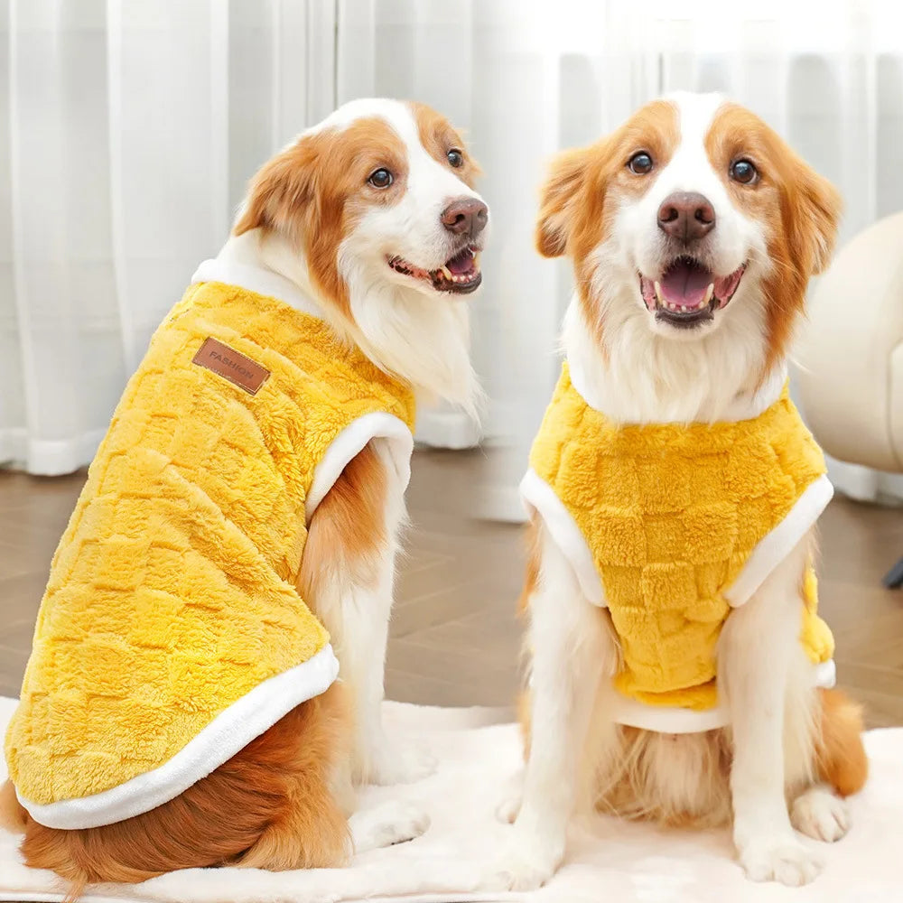 Warm Polar Fleece Dog Coat – Autumn & Winter Sweater Vest for Medium and Large Dogs