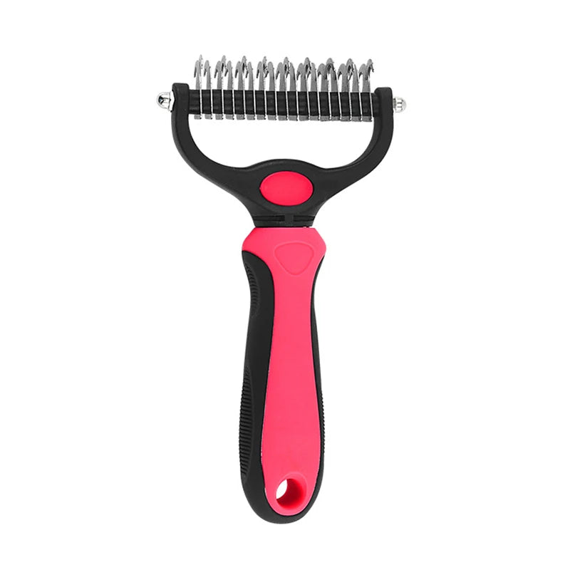 Professional Pet Deshedding Brush for Dogs and Cats - Fur Knot Cutter & Grooming Comb