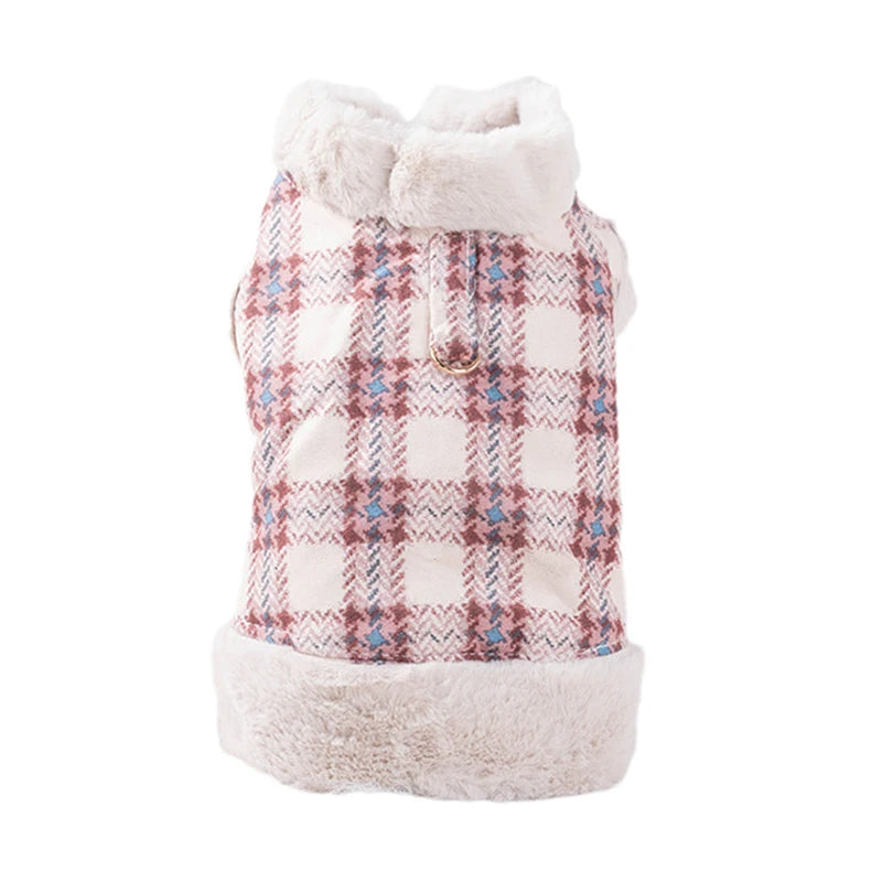 Warm Dog Coat Jacket with D-ring – Thickened Pet Clothes for Small Medium Dogs (Chihuahua, Yorkshire)