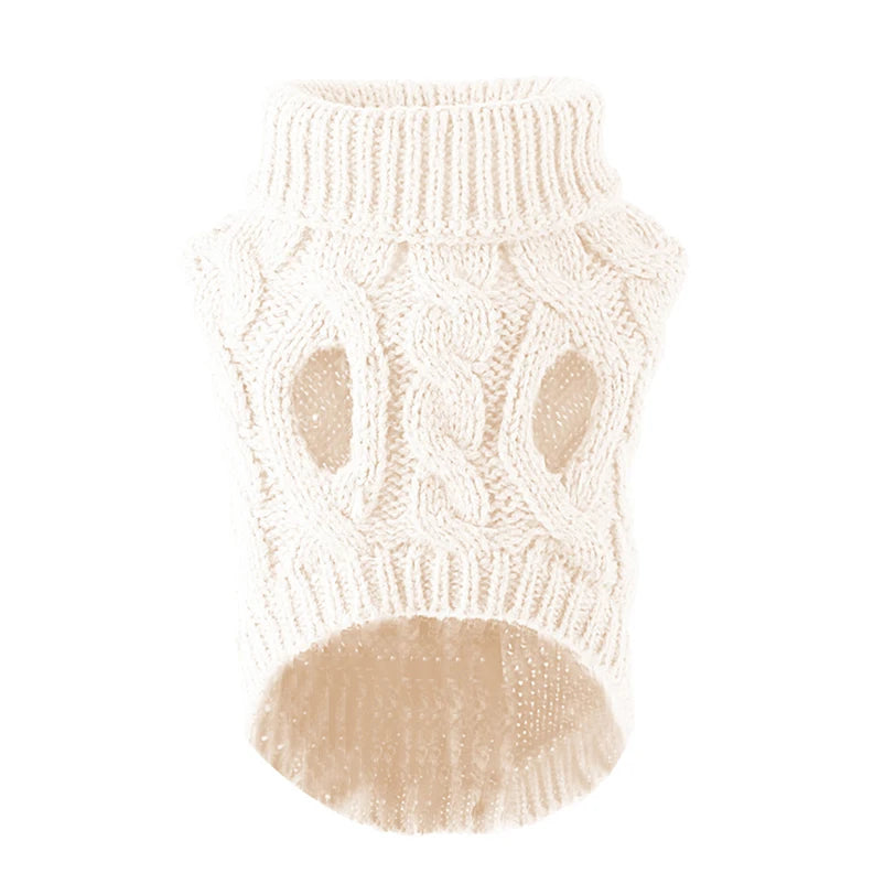 Turtleneck Dog Sweater - Warm Winter Clothes for Small Dogs & Cats | Chihuahua & Yorkie Coat
