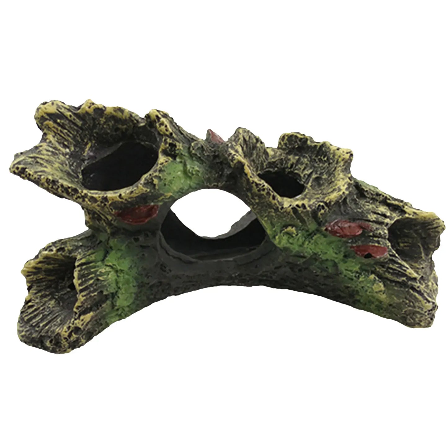 Aquarium Hollow Log Decor – Non-Toxic Resin Fish Hiding Cave & Driftwood Decoration for Aquariums