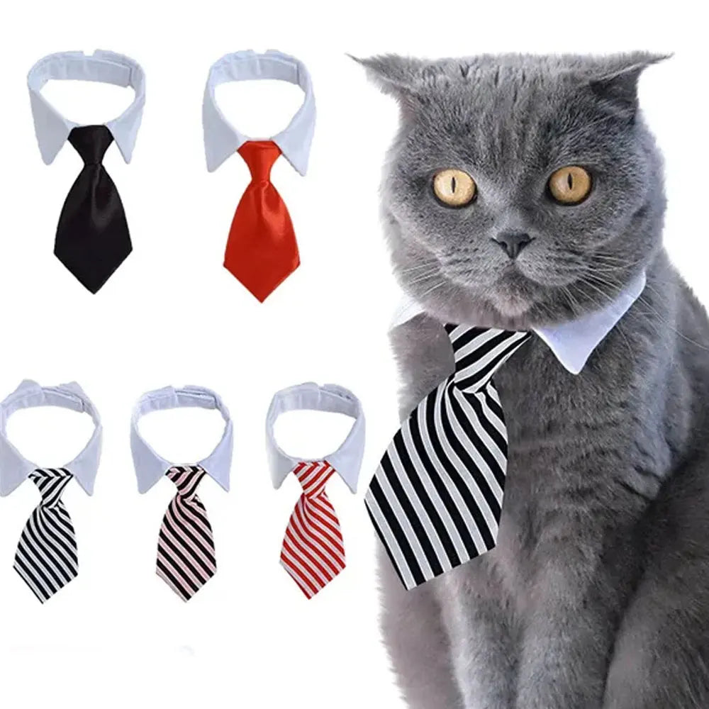 Adjustable Pet Bow Tie Necktie for Small Dogs and Cats - Formal Puppy Grooming Collar