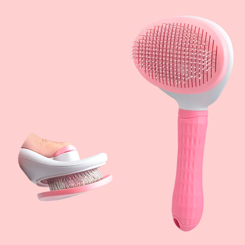 Pet Hair Removal Slicker Brush – Gentle Grooming Tool for Dogs, Cats & Small Pets | Removes Loose Hair, Tangles, & Dirt | Massaging & Skin-Friendly Design Ditzy Petunia