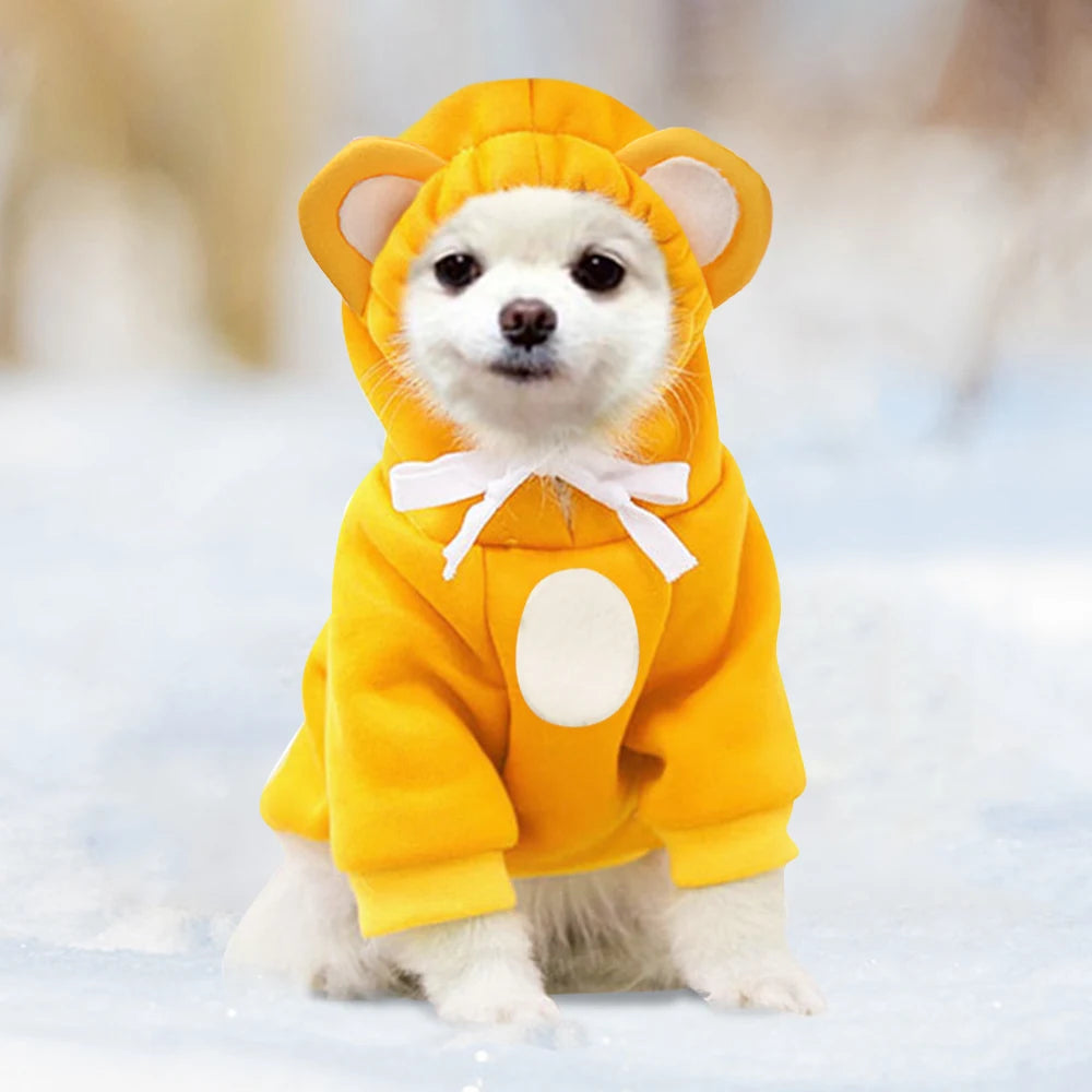 Warm Pet Sweater - Soft Cotton Dog Hoodie for Winter - Cat & Dog Clothes for Small, Medium, Large Pets Ditzy Petunia