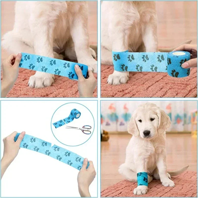 Breathable Elastic Pet Bandage Wrap – Self-Adhesive Tape for Feet, Ankle, Finger, and Knee Protection | Anti-Dirt and Durable Design Ditzy Petunia