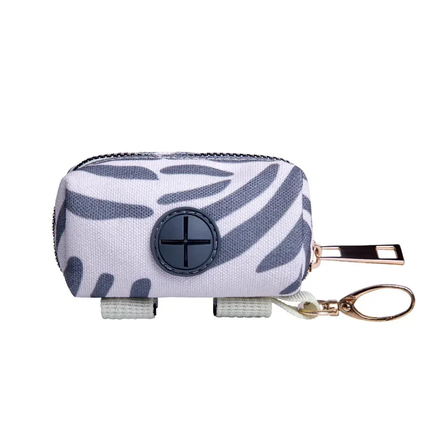Dog Poop Bag Dispenser - Portable Waste Bag Holder for Outdoor Pet Cleanup Ditzy Petunia