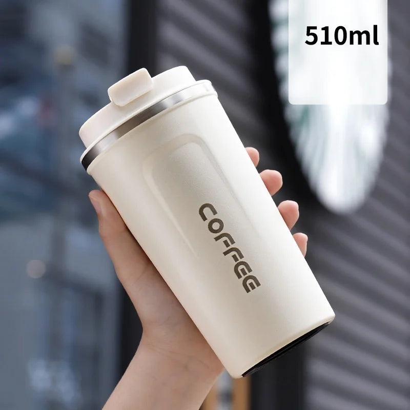 510ml Stainless Steel Thermo Mug – Leak-Proof Travel Coffee Cup for Hot & Cold Drinks Ditzy Petunia