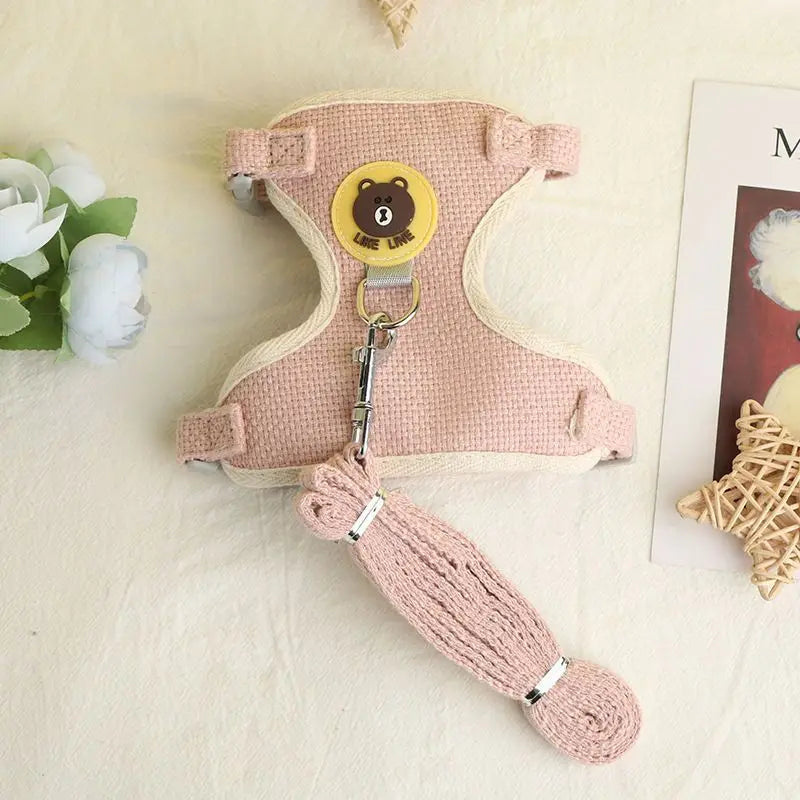 Cute Rabbit Harness & Leash Set – Soft & Secure Bunny Vest for Outdoor Adventures