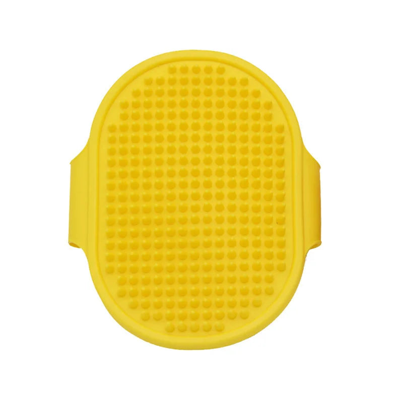 Dog Grooming Brush Pet Shampoo Comb Soft Rubber Glove Hair Grooming Massage Comb with Adjustable Strap for Short Long Hair Dogs Ditzy Petunia