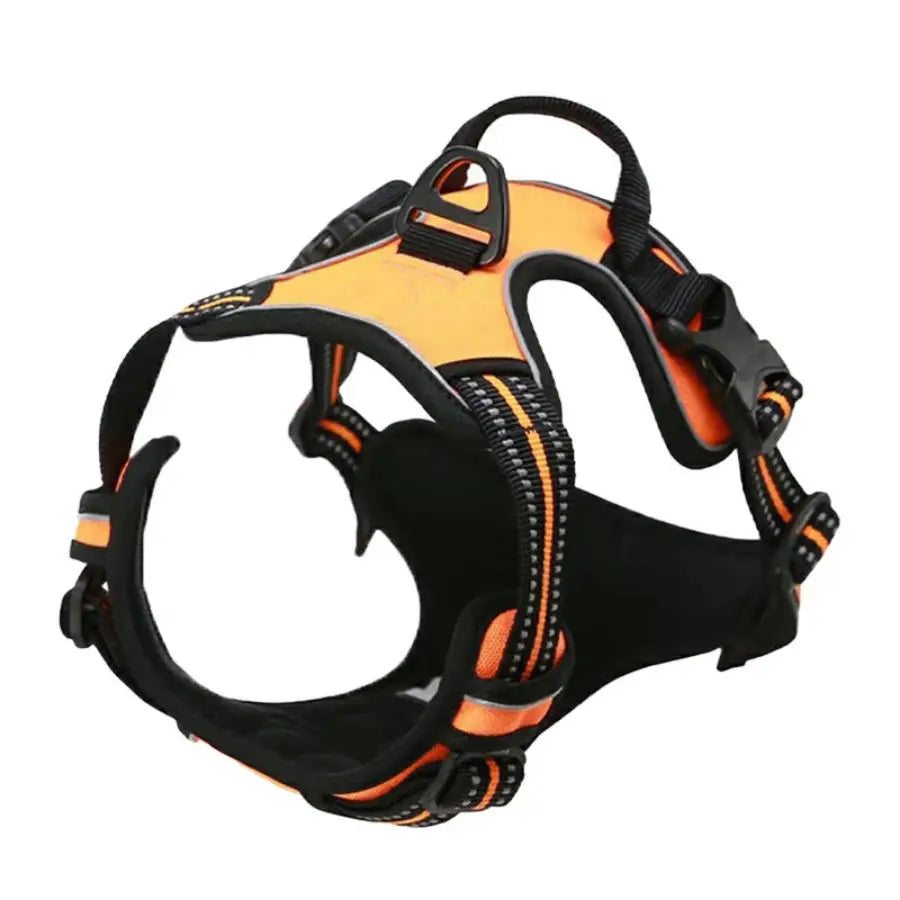 Reflective Vest Dog Harness - Adjustable Comfortable No Pull Harness for All Dog Sizes Ditzy Petunia