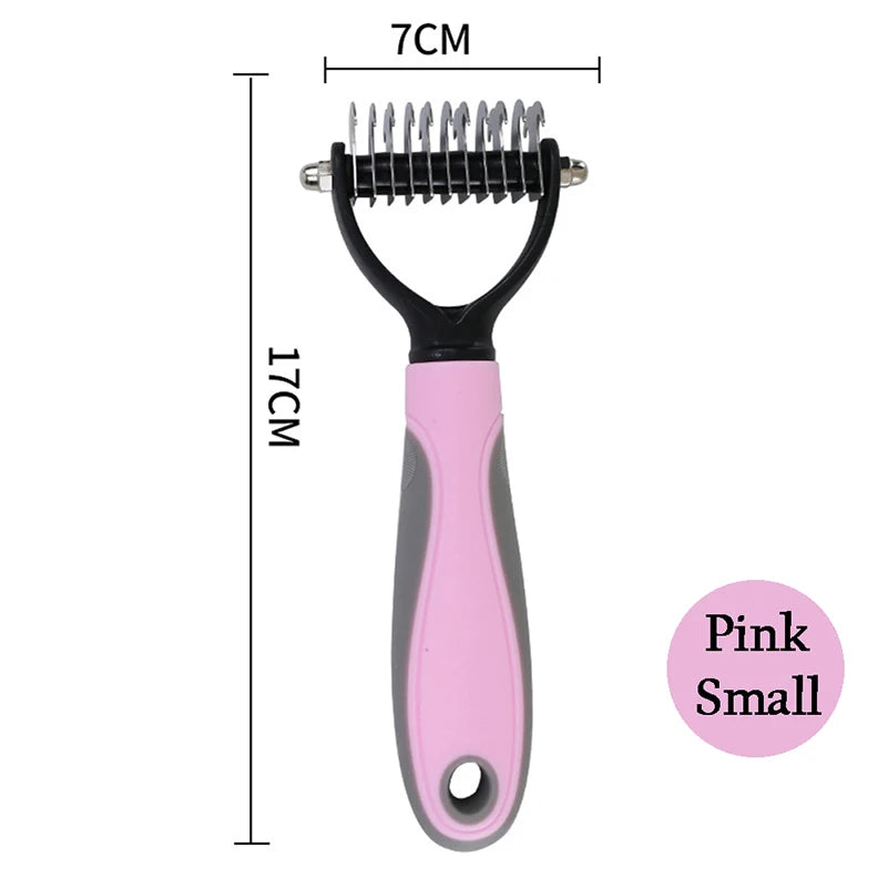 Professional Pet Deshedding Brush for Dogs and Cats - Fur Knot Cutter & Grooming Comb