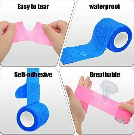 Breathable Elastic Pet Bandage Wrap – Self-Adhesive Tape for Feet, Ankle, Finger, and Knee Protection | Anti-Dirt and Durable Design Ditzy Petunia