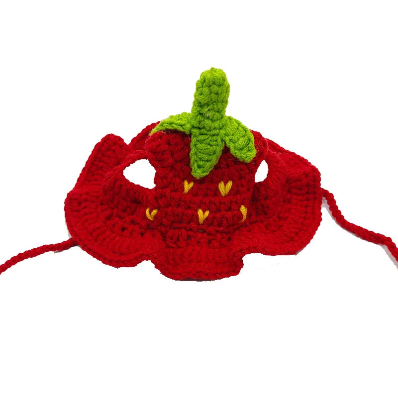 🎩 Knitted Pet Hat – Cute Elastic Beanie for Cats & Small Dogs