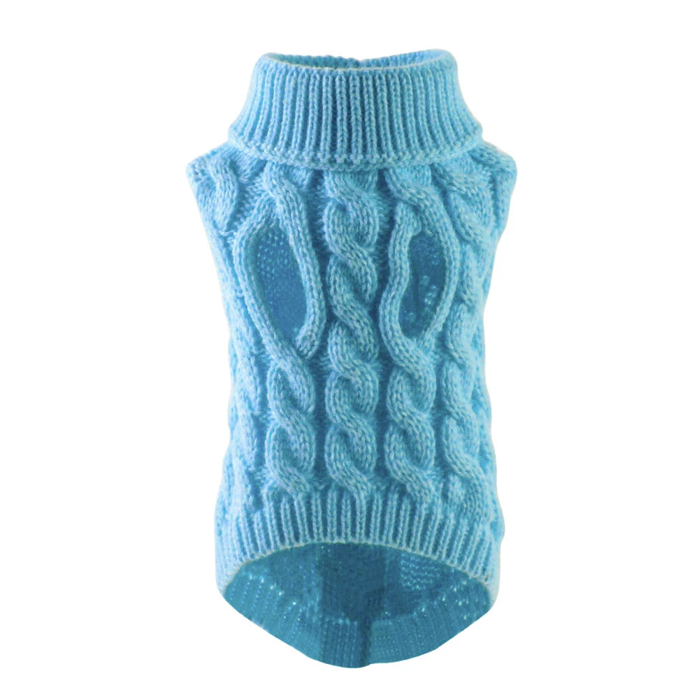 Turtleneck Dog Sweater - Warm Winter Clothes for Small Dogs & Cats | Chihuahua & Yorkie Coat