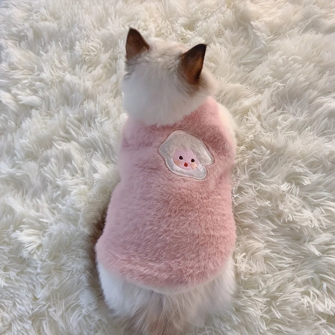 Fashion Cat Vest for Autumn & Winter – Solid Color Warm Kitten & Small Dog Sweater, Cozy Pet Clothes