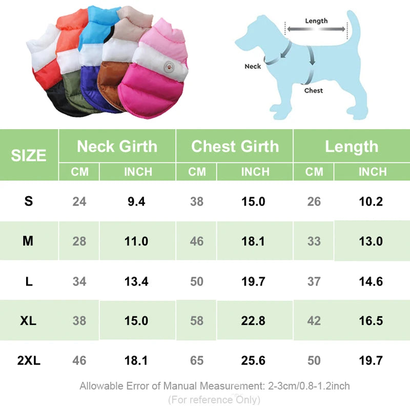 Warm Winter Pet Dog Clothes – Waterproof Puppy Coat for Small Medium Dogs, French Bulldog, Chihuahua, Yorkie, Pug
