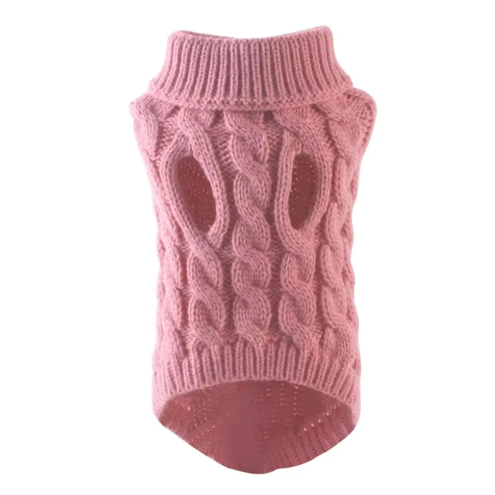 Turtleneck Dog Sweater - Warm Winter Clothes for Small Dogs & Cats | Chihuahua & Yorkie Coat