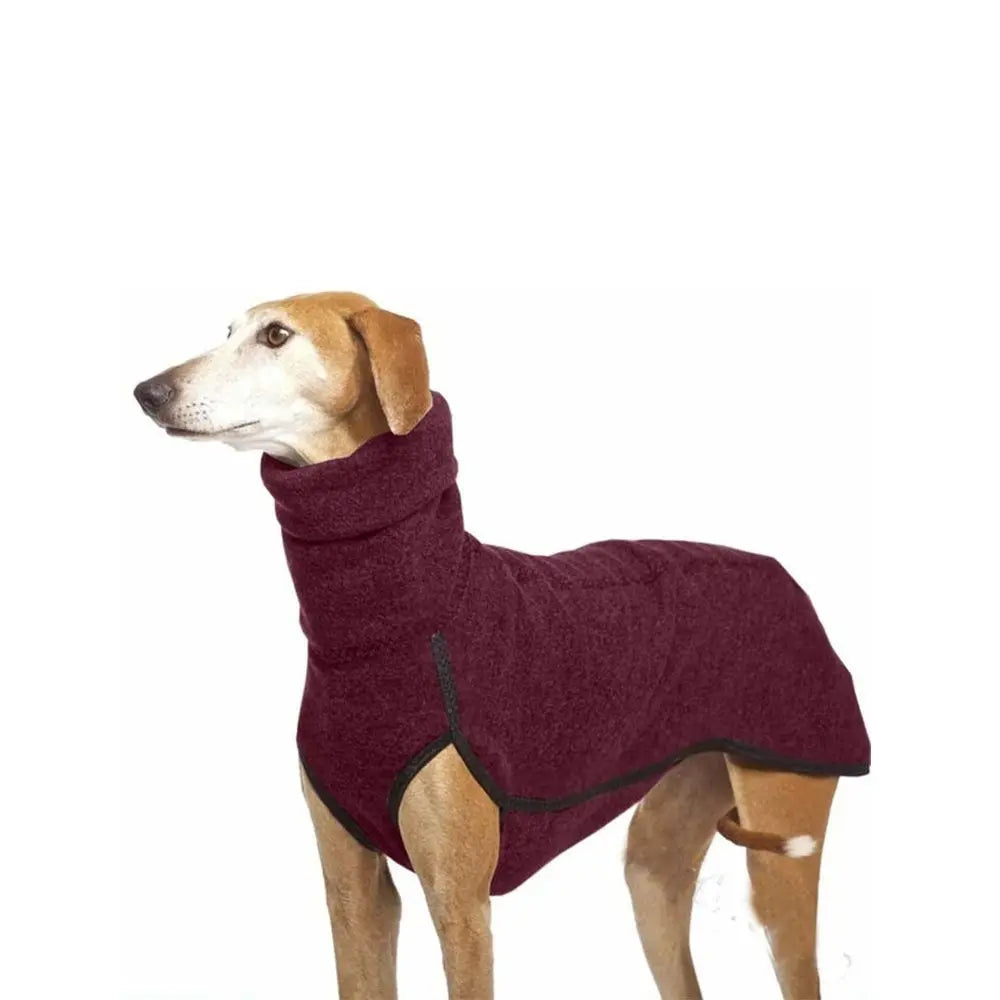 Winter High Collar Dog Sweater | Soft Cotton Hoodie Coat for Medium & Large Dogs | Warm Pitbull, Great Dane, and Greyhound Coat