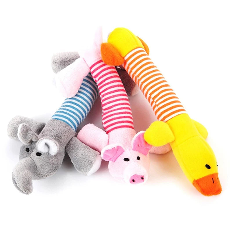 Plush squeaky dog toy, bite-resistant chew toy for dogs, interactive animal-shaped dog toy, dog molar chew toy, squeaky plush pet toy, durable dog toy, pet accessories for small dogs, environmental pet toy, duck-shaped dog toy, dog puzzle toy, cat chew toys.