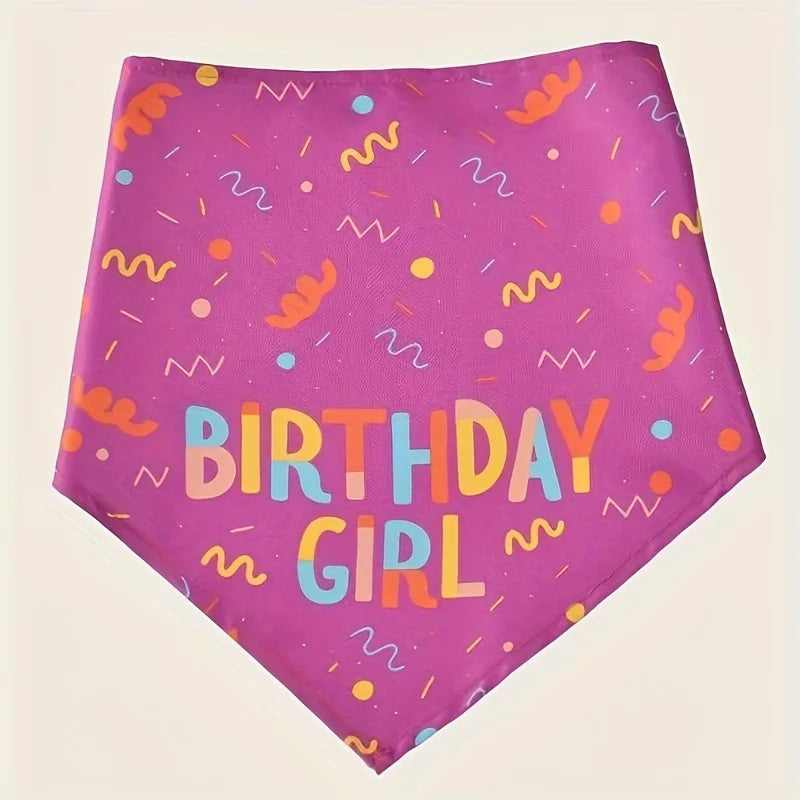 Birthday Bandana for Dogs – "Birthday Girl" & "Birthday Boy" Design