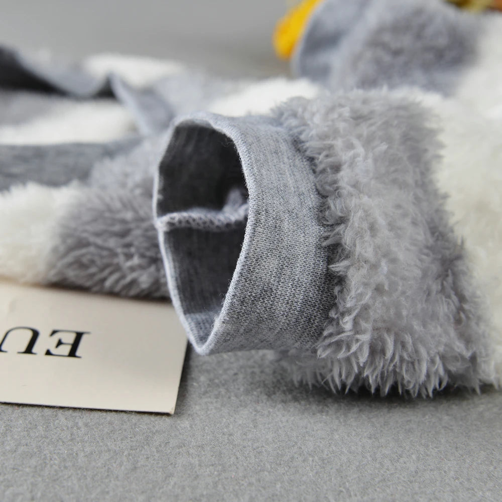 Soft Stripe Fleece Dog Sweatshirt - Warm Hooded Coat for Small Dogs, Cats, & Puppies