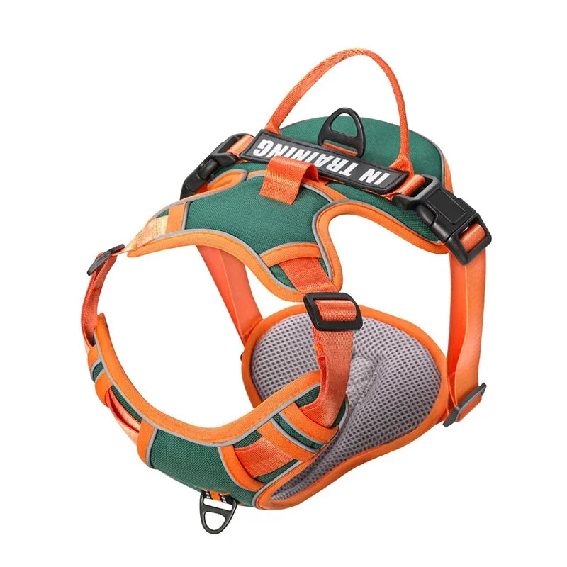 Adjustable Reflective Dog Harness – No-Pull, Breathable, Personalized