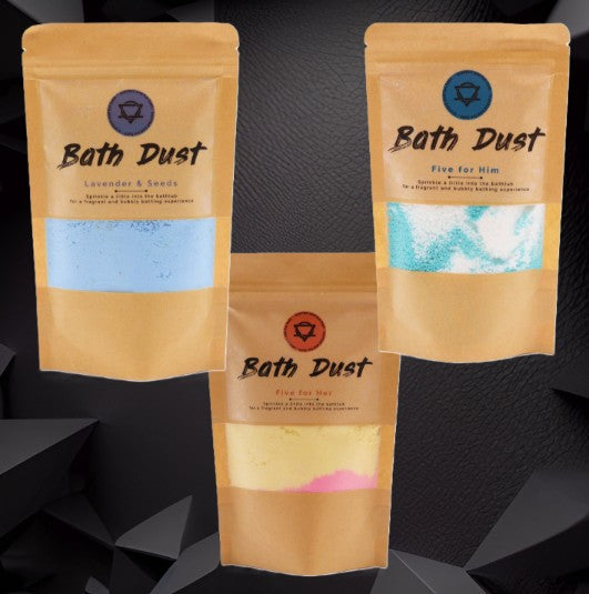 Luxury Bath Dust – Fizzing Powdered Bath Bomb with Shea Butter (190g)