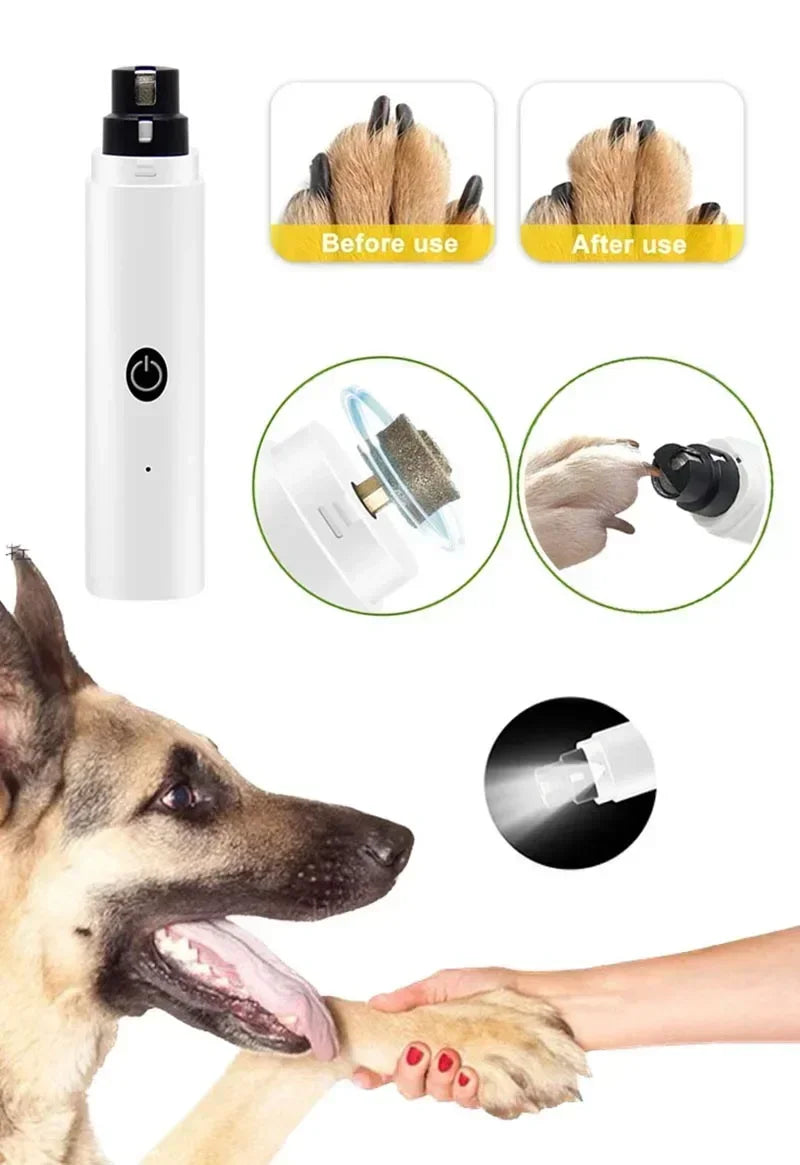 Electric Dog Nail Clippers – Rechargeable Nail Grinder with USB Charging & LED Light | Quiet Pet Grooming Tool for Dogs & Cats Ditzy Petunia