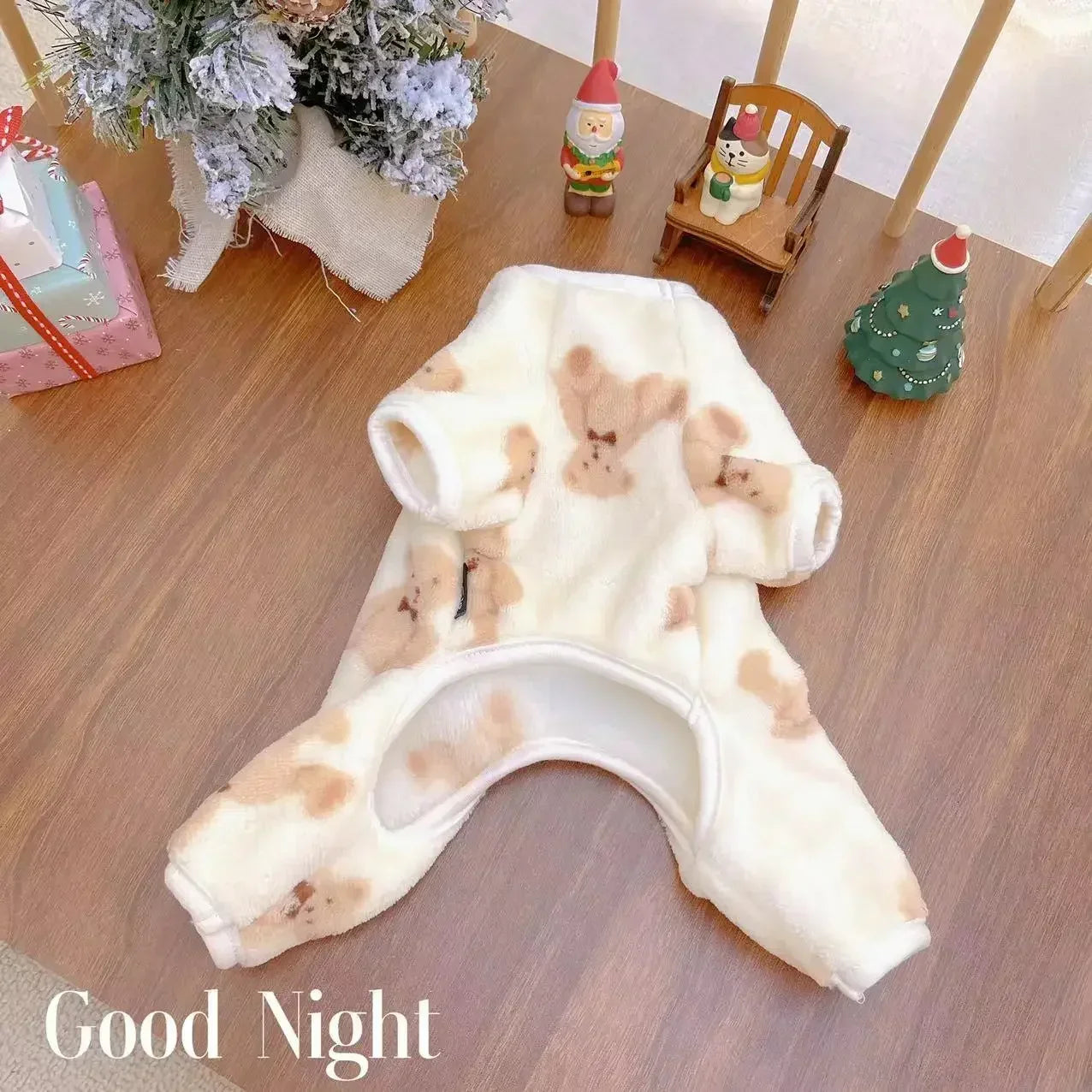 ๐พ Cozy Plush Jumpsuit for Dogs & Puppies โ Warm Velvet Pet Pajamas for Autumn & Winter