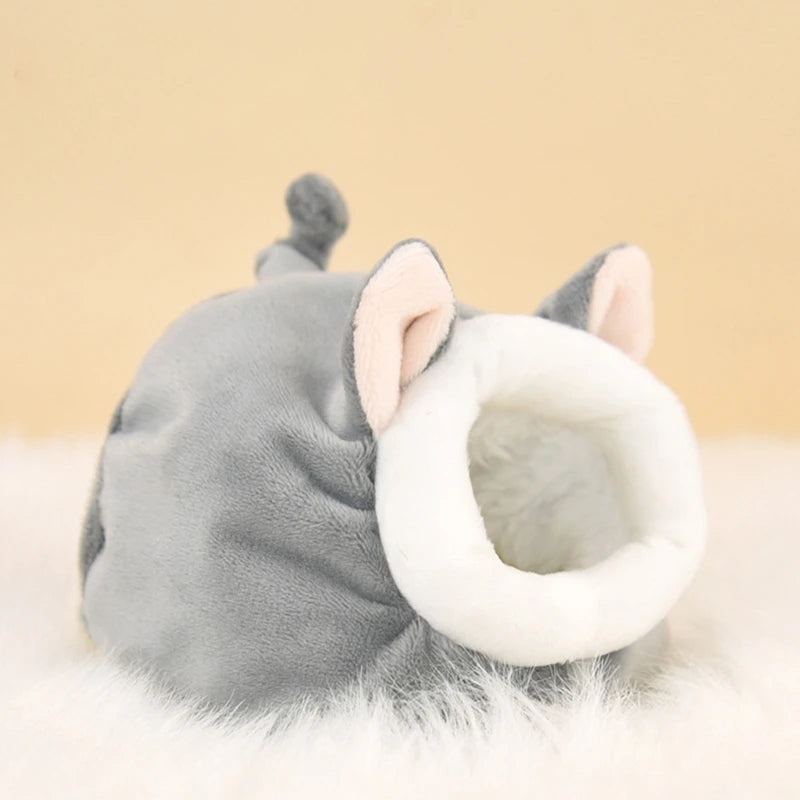 Winter Warm Hamster House & Guinea Pig Bed - Soft Velvet Nest for Small Animals Ditzy Petunia