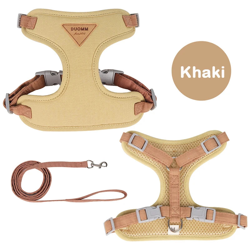 Breathable Puppy Harness Leash Set for Small Dogs & Cats - French Bulldog, Chihuahua, Poodle Pet Supplies Ditzy Petunia