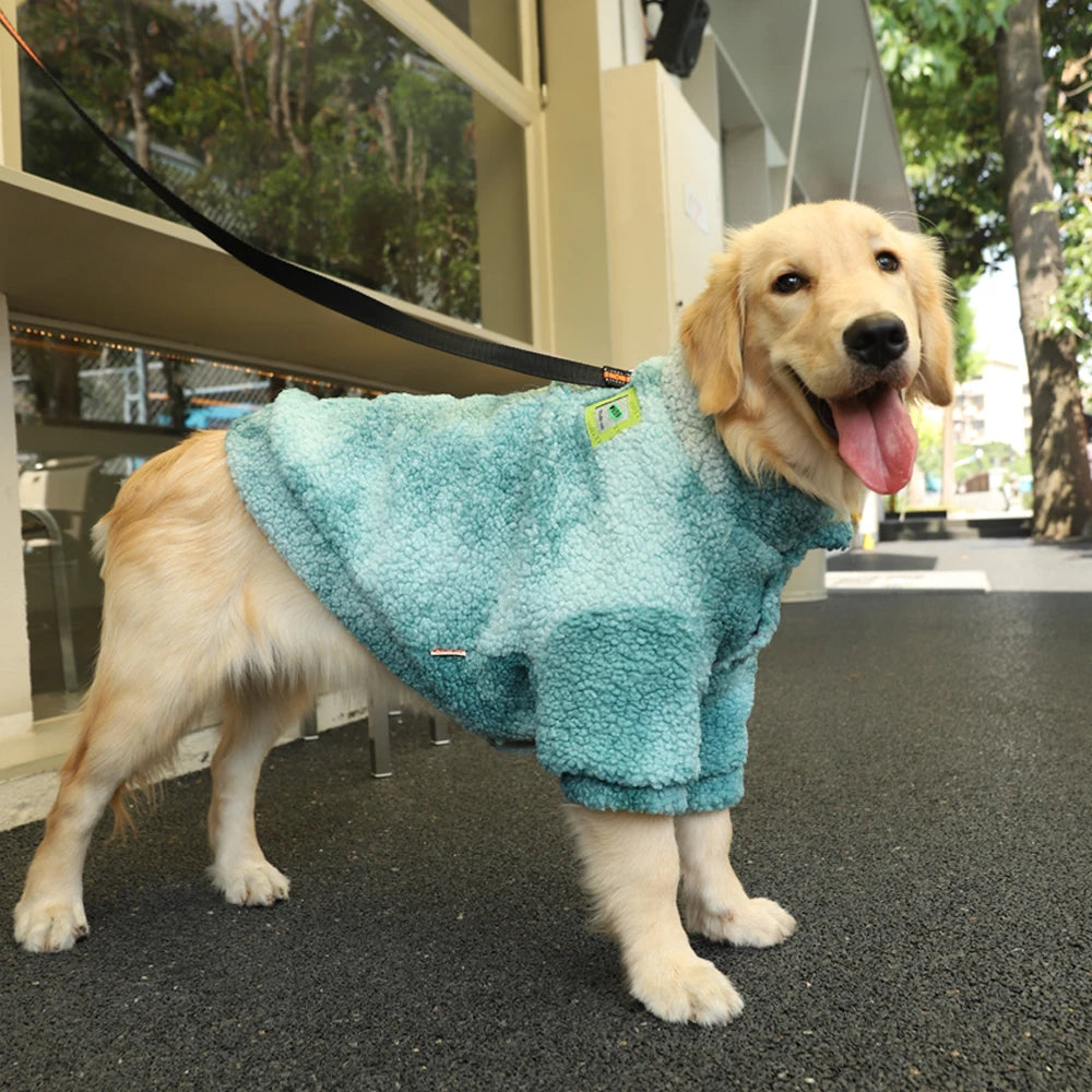 Warm Gradient Dog Jacket - Lamb's Wool Winter Coat for Dogs | Thick, Windproof, and Stylish Pet Clothing Ditzy Petunia