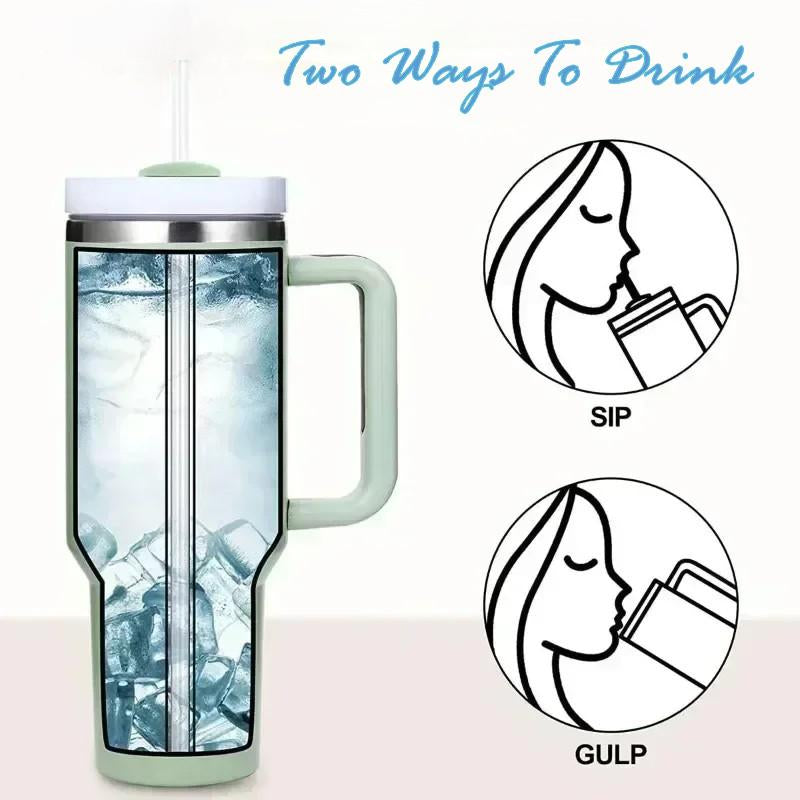1200ml Stainless Steel Vacuum Flask - Thermos for Hot & Cold Drinks | Leak-Proof, Portable, Eco-Friendly Ditzy Petunia