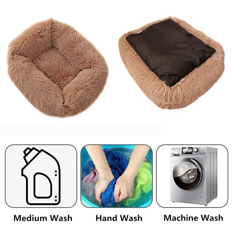 Rectangle Plush Dog Bed - Winter Warm Mat for Small, Medium, Large Dogs & Cats | Kennel, Puppy Cushion, Sofa Accessories Ditzy Petunia
