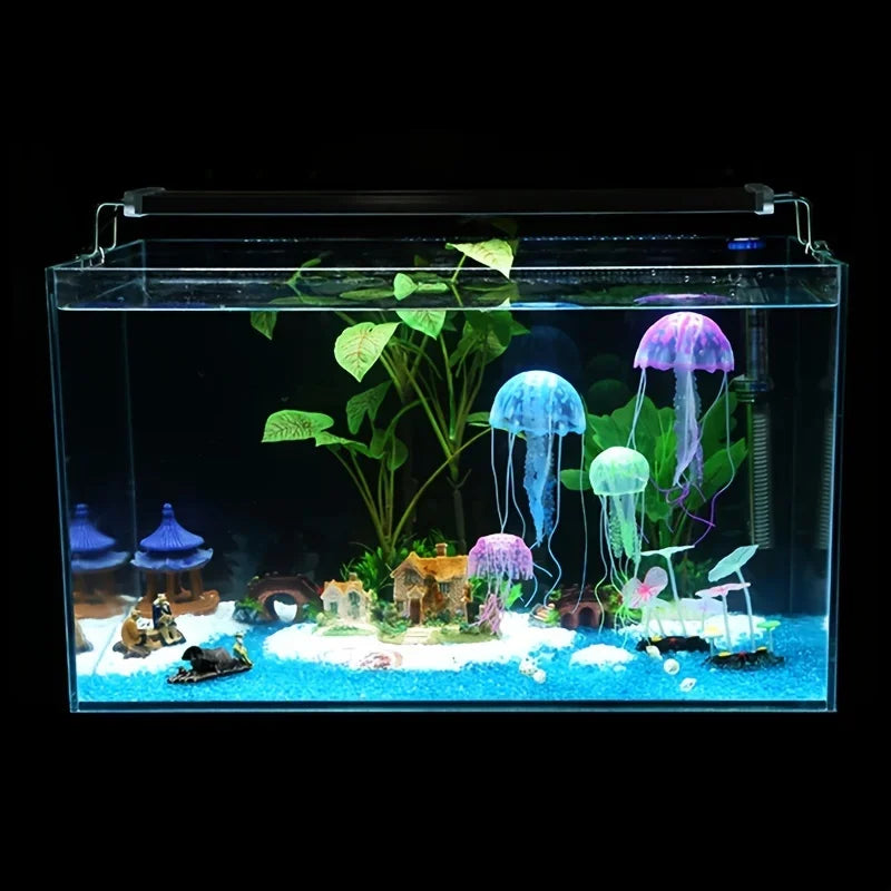 Luminous Artificial Jellyfish – Glow-in-the-Dark Aquarium Decoration for Fish Tanks