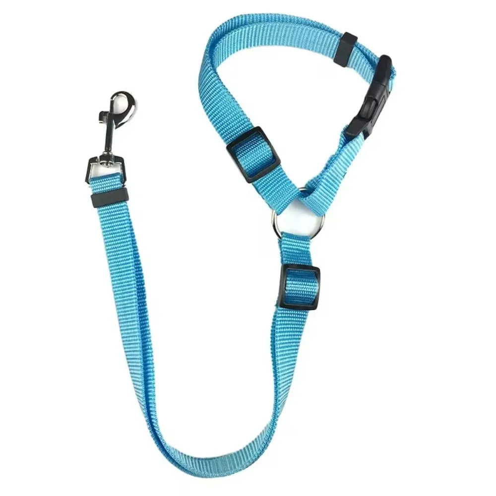 Adjustable Pet Car Seat Belt Leash - Durable Safety Harness for Dogs and Cats Ditzy Petunia