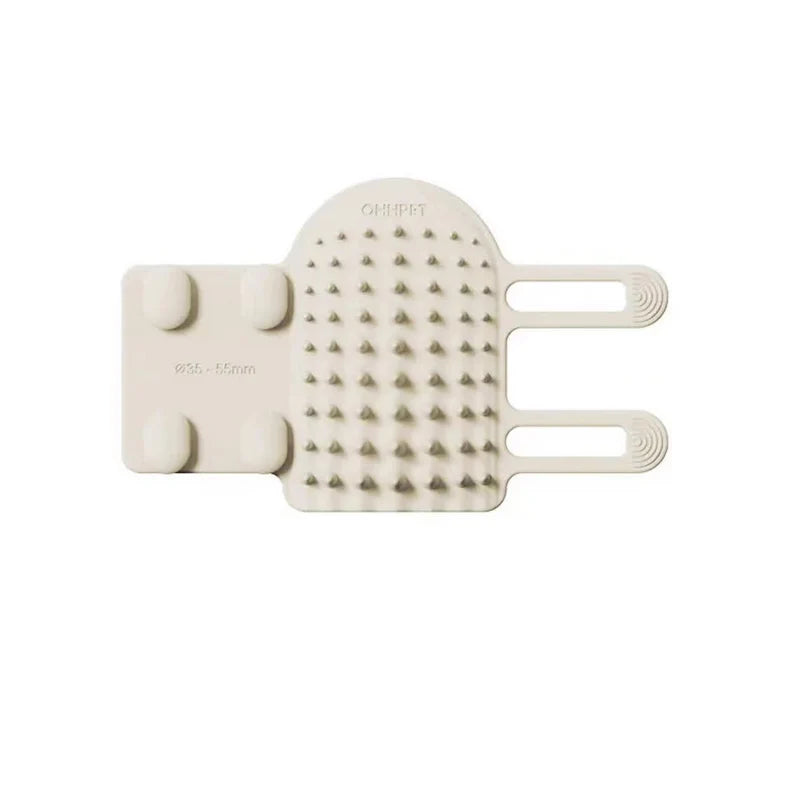 Silicone Cat Grooming Comb & Rubbing Brush, Dual-Purpose De-Shedding Tool for Cats, Safe & Non-Marking Design (Pack of 2) Ditzy Petunia