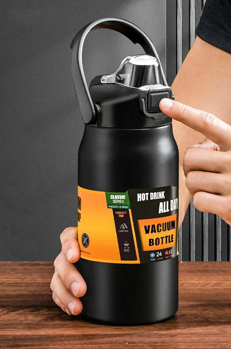 Insulated Stainless Steel Water Bottle with One-Click Lid, Straw & Leakproof, 24-Hour Cold & 8-Hour Hot, Eco-Friendly and Portable Ditzy Petunia
