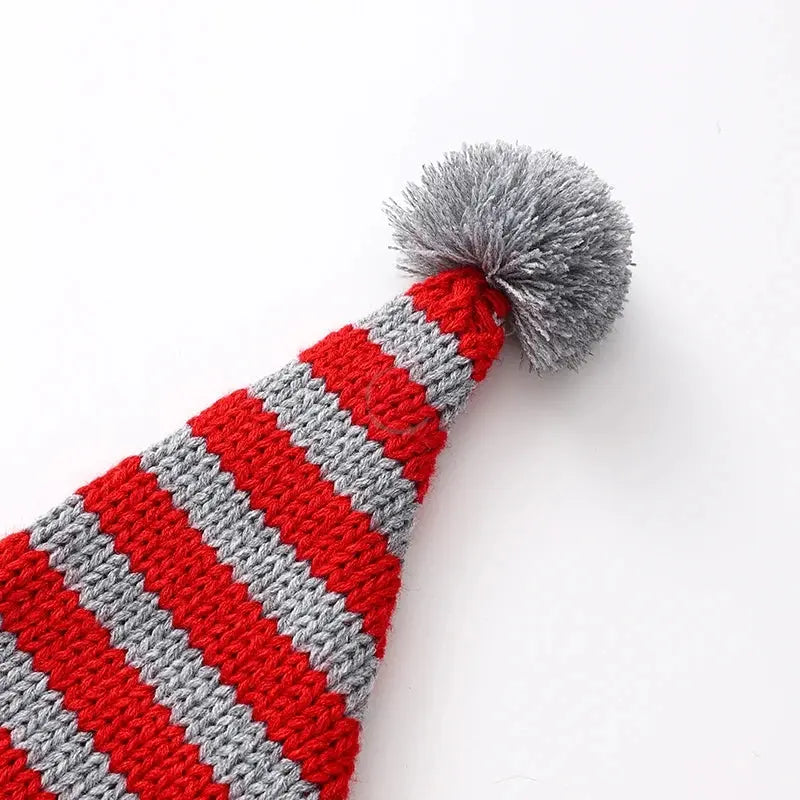 Whippet-Iggy Warm Knitted Pet Hat - Striped Italian Greyhound Winter Hat Ditzy Petunia