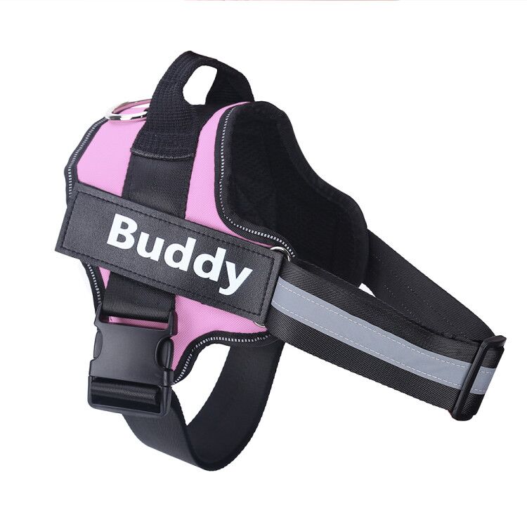Personalized Dog Harness NO PULL Reflective Breathable Adjustable Pet Harness Vest For Small Large Dog Custom Patch Pet Supplies - Ditzy Petunia